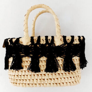 MINI CESTA DE MANO CON MACRAME