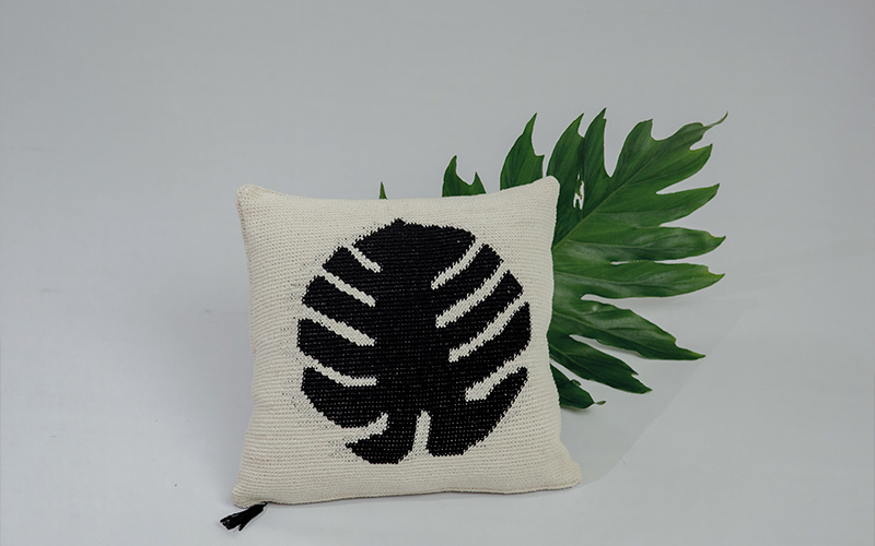 Cojines de algodon monstera